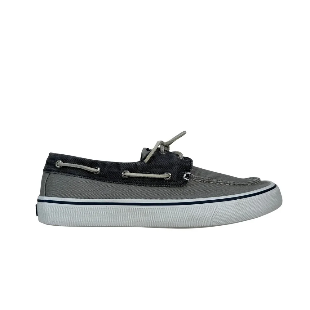 Sperry Top Sider Bahama II Sneaker Boat Shoe Mens 10.5 M Grey Navy STS22018